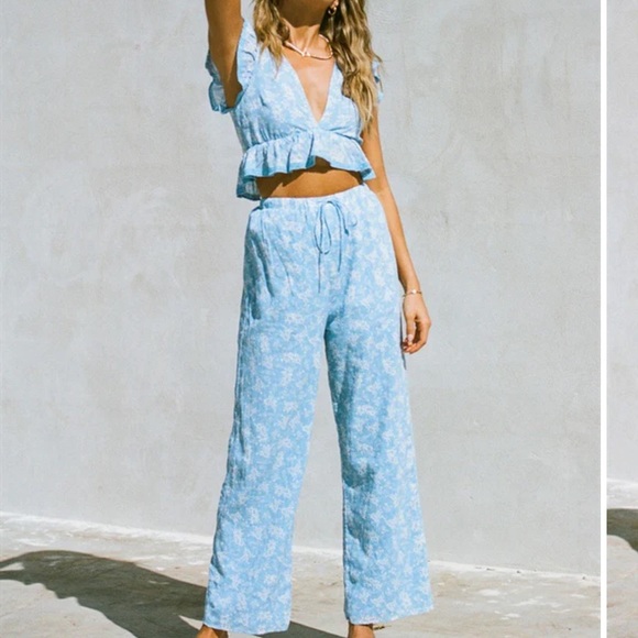 Sabo Skirt Other - SABO SKIRT Renata Frill Top - Azure & Pants